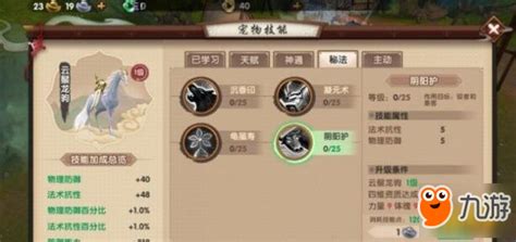 寻仙御剑宠物技能